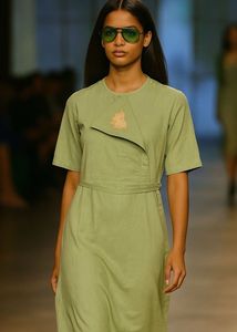 AJIO Green Casual Dress