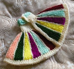 Knitted Rainbow Cape