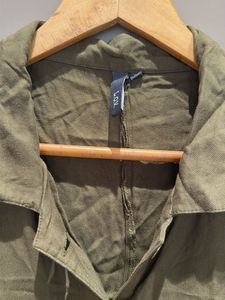 Olive Green Button-Down Shirt