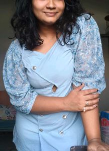 ice Blue Mini Dress