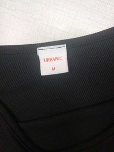 URBANIC Asymmetric Black Crop Top