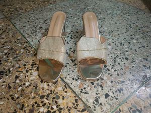 Gold Heeled Mules