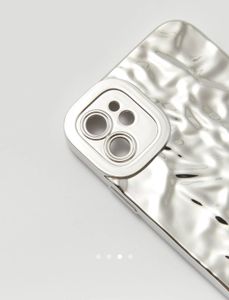 Silver Metallic iPhone 14 back case/cover