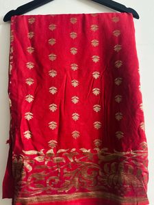 Pure Soft Tussar Silk With Designer Blouse