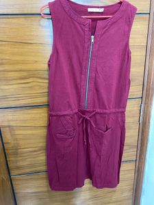 Casual Maroon Dress