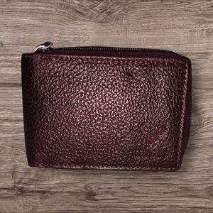 Stylish Leather Zip Around Mens Wallet
