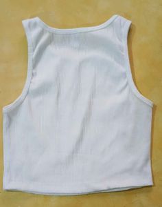 White Ribbed Tank Top