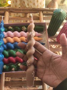 Spiral and Ribbed Pillar Candles