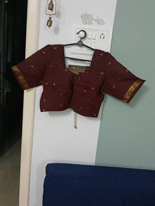 Maroon Readymade Saree Blouse