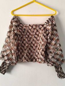 Floral Print Off-Shoulder Top