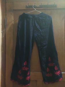 Elegant Embroidered Palazzo Pants