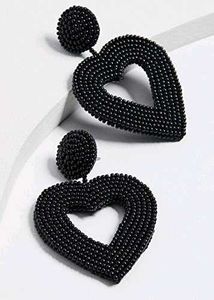 Black Bead Earrings 🖤✨