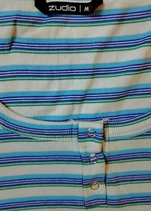 Striped Short Sleeve Top