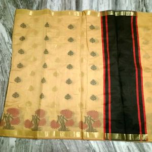 Gold Colour Saree For Sale..