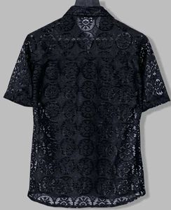 Black,White,Brown Lace Net  Shirt Pack Of 3