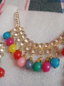 Colorful Crystal Necklace &amp; Earring Set