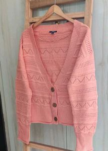 Peach Colour Designer Cardigan Size-40-42