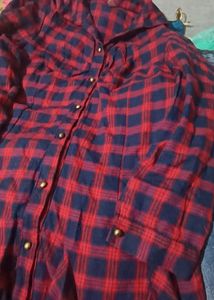 Women&#39;s Red Checked Frock