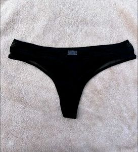 Calvin Klein Black Mesh Thong Panty – Size S