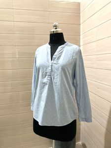 Tom Tailor Denim Blue Polka Dot Top