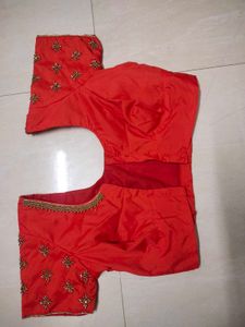 flat Offer🧡Orange Maggam Blouse