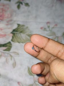 LIGHT BLUE STONE NOSE RING - HIGH QUALITY pierced