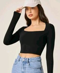 Black crop top