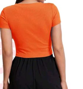 Orange Crop Top