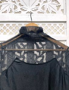 Y2K Stylish Black Mesh Top A
