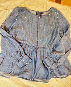 Jealous 21 Pearl Embellished Top