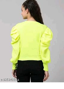 Neon Puff Sleeve Top