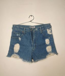 Denim Ripped Shorts