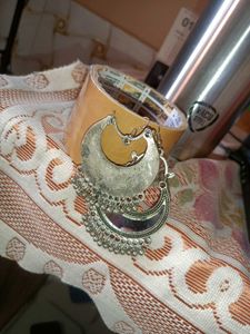Mirror Jhumka Earrings