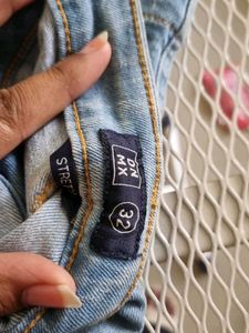 Embroidered Denim Skirt