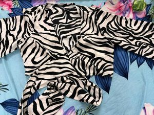 Zebra Print Crop Top