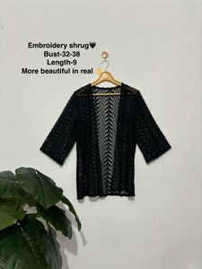 Embroidery Shrug 🖤