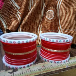 Bridal Red Chura Bangles Set