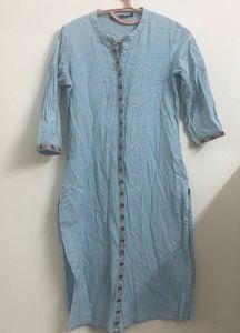 Elegant Blue Cotton Kurta