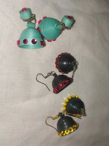 Handmade Quilled Jhumka Earrings