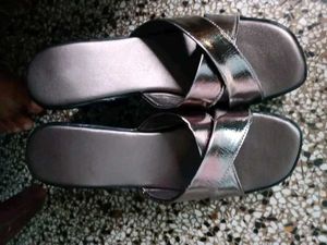 Stylish Silver Criss-Cross Slides