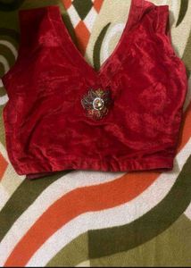 Red Embroidered Blouse