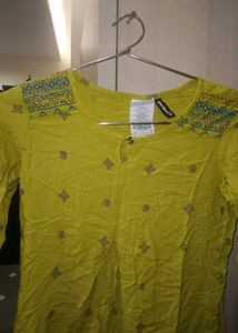Yellow Printed Top