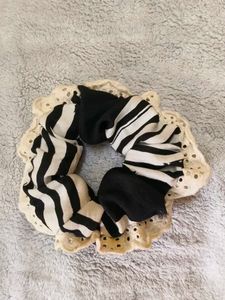 Striped & Lace Scrunchie