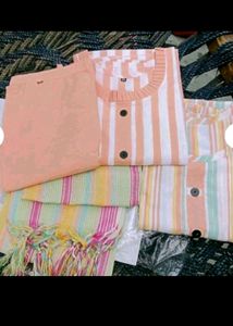 4 Set Of Kurta And Pant 1 Dupatta Sale❗