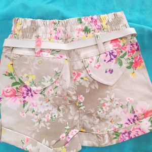 Cute Floral Shorts Set