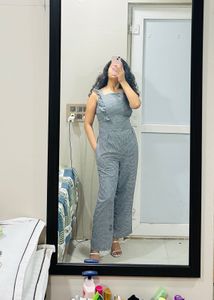 Black & Whit Check Jumpsuit