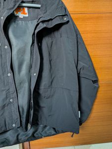 Black Double Zipper Hoodie Jacket