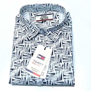 M-Tommy Hilfiger Abstract Printed Shirt For Men's