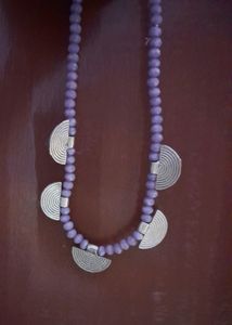 Crystal Beads Silver Charms Set.