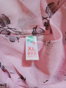 Pink Floral Button-Down Top